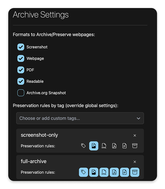 Tag-Based Preservation Image